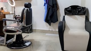 A HEAVY DUTY BARBER CHAIR  A SHAMPOO STATION  Unboxing [upl. by Paco]