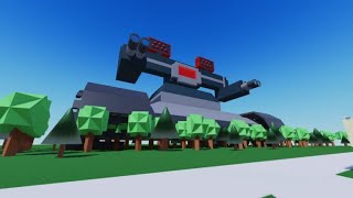 Fighting the Mega Tank  Roblox Base Attack Low quality [upl. by Trevethick777]