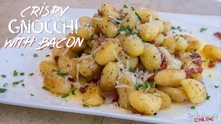 Epic Crispy Gnocchi with Bacon  SAM THE COOKING GUY [upl. by Salbu]