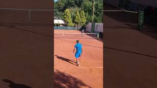 How To Face a Slicer🎾 tennisshorts [upl. by Edora635]