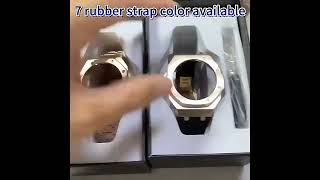 Luxury Gchock ga2100 rubber strap Gold metal bezel parts Accessories watch mod kit stainless steel [upl. by Enaed651]