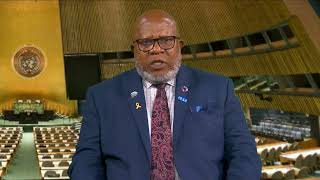 COSP17  Video message from HE Mr Dennis Francis President of the General Assembly [upl. by Attayek]