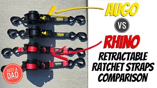 Retractable Ratchet Strap COMPARISON AUGO vs RHINO [upl. by Richia503]