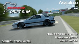 Assoluto Racing 2110  Nürburgring Drift Run  Mazda RX7 FC3S DSpec 89 Gameplay [upl. by Araf]