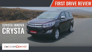 Toyota Innova Crysta First Drive Review  CarDekho [upl. by Kean]