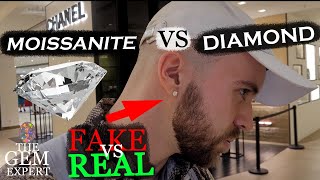 Moissanite vs Diamond earrings people opinion comparison [upl. by Dnomra]