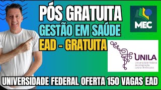 FAÇA SUA PÓS EM SAÚDE  EAD ONLINE E GRATUITA [upl. by Ecinej]