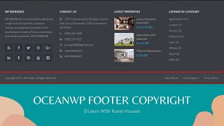 OceanWP Footer Copyright How to Edit Footer Copyright Text Menu in any OceanWP Wordpress Theme 🔥 [upl. by Alayne]