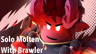 Solo Molten Using ONLY BRAWLER OUTDATED  Tower Defense Simulator [upl. by Zoe973]