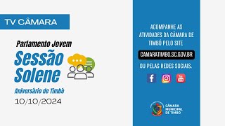 Sessão Solene do Parlamento Jovem [upl. by Codd]