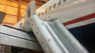 Boeing 767 slide deployment system test  US Airways [upl. by Aissej608]