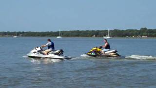 Out of the hole race stock 08 RXT 255 Vs 07 RXP 215 Sea Doo [upl. by Tullius887]