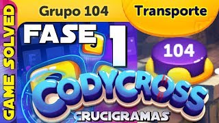 CodyCross  Crucigramas  Transporte  Grupo 104  Fase 15 [upl. by Dailey]