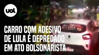 Vídeo mostra carro sendo depredado por bolsonaristas em ato golpista na Paraíba [upl. by Shaff]