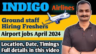 indigo ground staff jobs  airport job vacancy 2024  indigo airlines job vacancy 2024  jobs [upl. by Linetta]