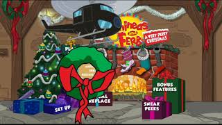 Phineas amp FerbA Very Perry Christmas 2010 DVD Menu Walkthrough [upl. by Drawoh]