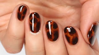 Tortoise Shell Nail Art without gel [upl. by Woody]