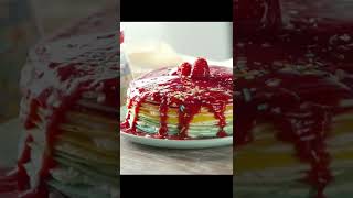 The Most Satisfying Food Video P108  Rainbow Crepe  So Good Shorts [upl. by Ayotahc]