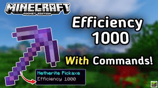 How to Get an Efficiency 1000 Pickaxe 😱 in Minecraft Bedrock  With Commands 😊  Abdullah Y10 [upl. by Hannah939]