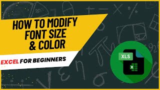 How to modify Font Size amp Color in Excel [upl. by Eibba]