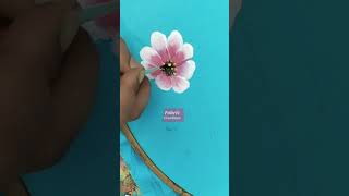 Flower Fabric Painting fabricpaint art fabricart freehandfabricpainting [upl. by Alfy]