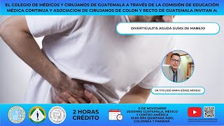 Diverticulitis Aguda Guías de manejo [upl. by Tnerb]