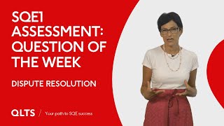 SQE1 Assessment – Question of the Week Dispute Resolution Remedies [upl. by Laughton87]