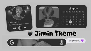 ₊˚♬ ﾟKWGT Tutorial  how to make your phone aesthetic  jimin theme  kwgt widgets [upl. by Ateuqal]