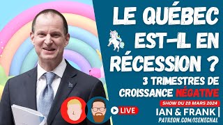 Le QUÉBEC estil en RÉCESSION  3 Trimestres de croissance NÉGATIVE 🔻🌈 [upl. by Herby]