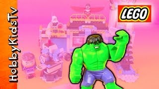 LEGO Hulk Hero SMASH Laboratory Toy Review HobbyKidsTV [upl. by Lien227]