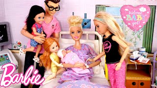 Barbie amp Ken Doll Family Have a New Baby Story [upl. by Geesey]