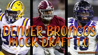 Denver Broncos Mock Draft 70 [upl. by Atimad797]