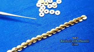 Aari Work Tutorial 73  Zardosi and Sequence Work using Aari Needle [upl. by Drwde]