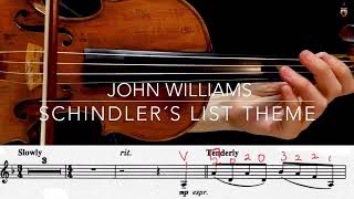 Schindlers List Theme by John Williams with Score [upl. by Shaper]