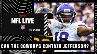 How should Trevon Diggs amp the Cowboys defend Justin Jefferson  NFL Live [upl. by Boyes288]