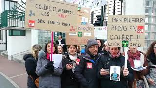 Manifestation des manipulateurs radio de lhôpital de Bayonne [upl. by Avehs155]