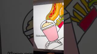 drawing coloring procreate menggambar foodillustration foodcartoon [upl. by Nelan]