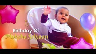 Moksha Sriaan 1st Birthday Invitation Video  Whatsapp Video  DARA MANI  MDreams Visuals [upl. by Hanima580]