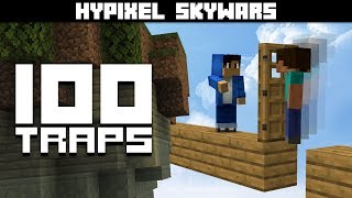 100 Traps in Minecraft Skywars [upl. by Palecek]