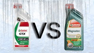 Castrol GTX 10W40 vs Castrol Magnatec 10W40 Cold oils test 30°C [upl. by Ashbey989]