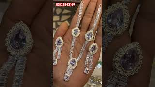 Zircon sett sale zirconset jewellery viralvideo wedding zirconjewellery shorts ideas [upl. by Ymiaj]