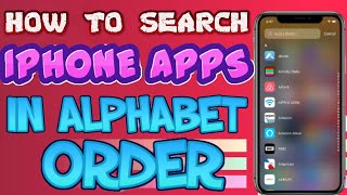 alphabetical order of apps on Apple iPhone  iPads IOS 14 amp Higher [upl. by Kubiak]