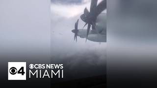 Videos show hurricane hunters flying through massive Hurricane Milton [upl. by Lem230]