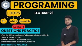 Loops in C  reverse the number  check paslindrom amp Armstrongetc  Level4  JayCodingClasses [upl. by Leverett]