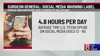 Surgeon general calls for social media warning labels like those required on cigarettes [upl. by Jerusalem]