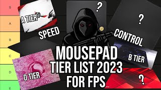 GAMING MOUSEPAD TIER LIST FOR FPS 2023 [upl. by Mitchael360]