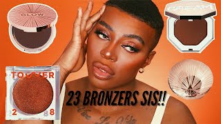 23 BRONZERS YOU NEED FOR DARK SKIN ASAP  SWATCHES ThePlasticBoy [upl. by Orelle]