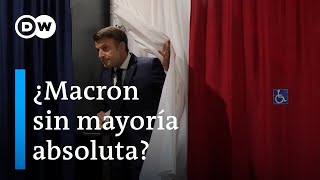 El mandatario francés lidera en las parlamentarias pero no basta [upl. by Nilyaj819]