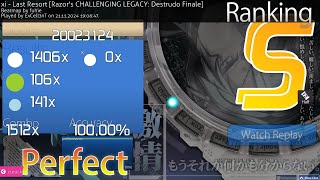 osucatch  xi  Last Resort Razors Challenging Legacy Destrudo Finale HT [upl. by Arlee]