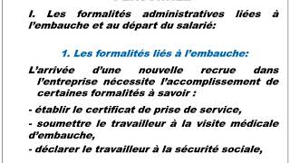 Gestion administrative du personnel  Partie 1 Gestion individuelle [upl. by Munro]